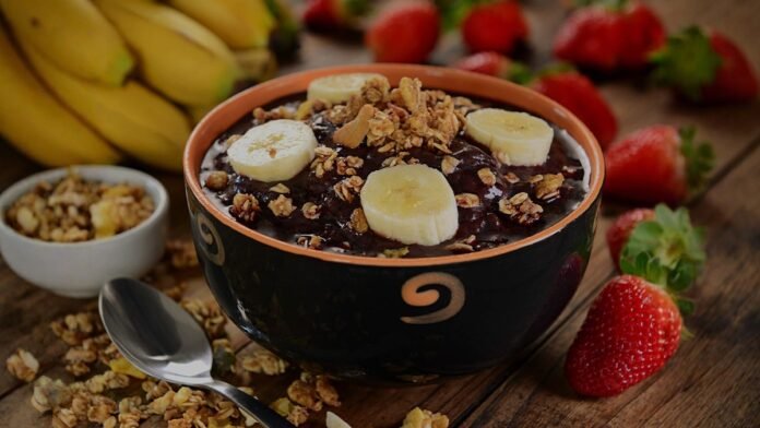 Creme de açaí com whey protein receita rápida, saudável e energética